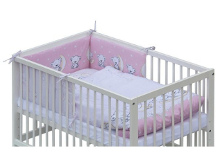 Postýlka 120 x 60 cm s kompletní výbavou Toro > varianta růžová