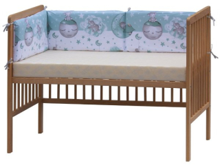 Mantinel do postýlky 4dílný - Scarlett Lucy - 180 x 30 cm > varianta tyrkysová