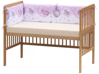 Mantinel do postýlky 4dílný - Scarlett Lucy - 180 x 30 cm > varianta růžová