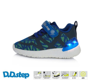 Dětská obuv volnočasová svítící DDstep F61-528AM