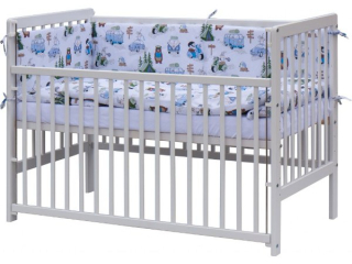 Postýlka 120 x 60 cm s kompletní výbavou Scarlett Fany - modrá